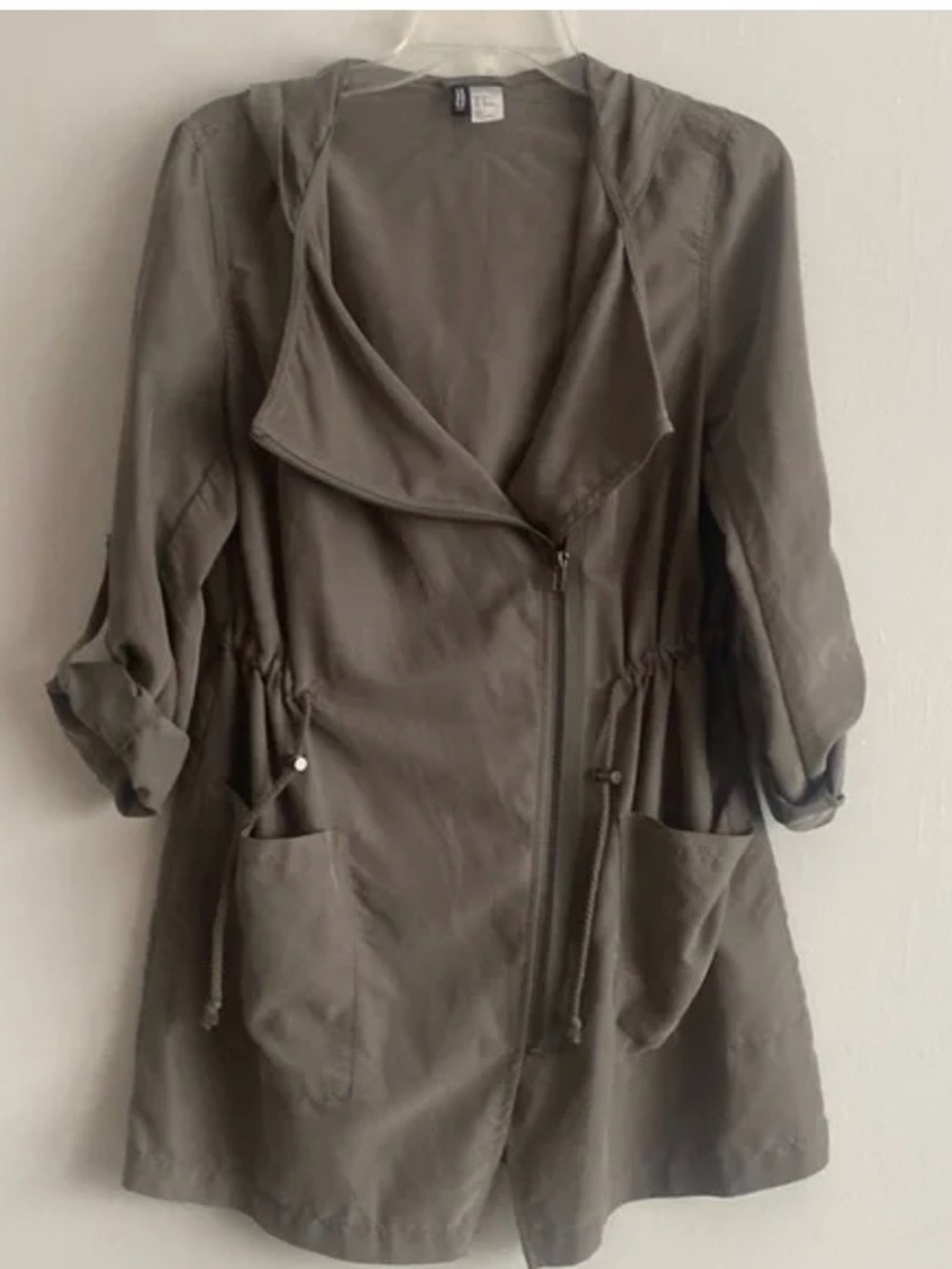 Lightweight Olive Utility Anorak Jacket - Women